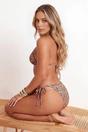Multi Zebra Print Tie Side Bikini Bottom with Adjustable Fit, Image 4 of 4