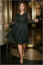 Black Curve Polka Dot Dress, Image 1 of 6