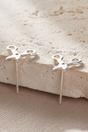 Silver Sterling Silver Scissor Stud Earrings, Image 3 of 3