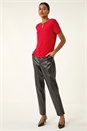 Red Hotfix Keyhole Stretch Top, Image 2 of 5