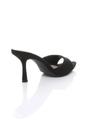 Black High Heel Pointed Peep Toe Sandals Mules, Image 4 of 4