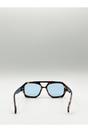 Blue Tortoiseshell Sunglasses with Blue Lenses, Image 4 of 7