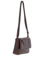 Maroon 'Valentina' Flap Over Croc Print Real Leather Shoulder Bag, Image 5 of 5