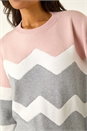 Pink Zig Zag Contrast Jumper, Image 5 of 5