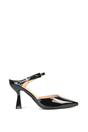 Black XY LONDON Black 'Daisy-May' High Heel Mules With Pointed Toe, Image 1 of 6