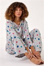Grey Star Print Pyjama Set, Image 1 of 5