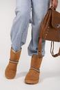 Brown Karsie Suedette Embroidered Flat Ankle Boots, Image 4 of 8