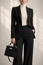 Black Top Handle Satchel Tote Bag, Image 1 of 5
