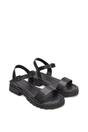 Black 'Sorella' Low Heel Chunky Sandals With Ankle Strap, Image 5 of 6