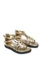 Gold XY LONDON Gold 'Haden' Flatform Gladiator Sandals With Chunky Sole, Image 5 of 6