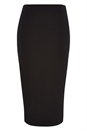Black Textured Pencil Skirt , Image 3 of 3