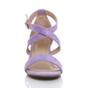 Lilac AJVANI Lilac Mid Block Heel Crossed Straps Sandals, Image 5 of 5