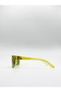 Yellow Square Crystal Frame Sunglasses, Image 5 of 6