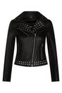Black Gothic Biker Stud Leather Jacket -Bilbao, Image 2 of 4