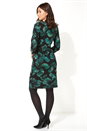 Green Floral Print Ponte Shift Dress, Image 3 of 4