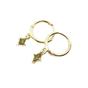 Green Peridot August Birthstone Delicate Dangle Hoops, Image 1 of 1