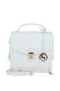 White Compact Handbag With Detachable Crossbody Strap, Image 1 of 4
