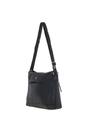 Black 'Carlotta' Croc Print Real Leather Shoulder Bag, Image 2 of 5