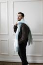 Grey Chunky Check Scarf, Image 3 of 5