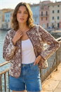 Chocolate Petite Quilted Puffer Jacket, Image 1 of 4