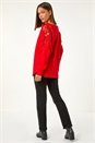 Red Sparkly Sleeve Knit Jumper, Image 3 of 5