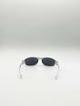 White Outdoor Racer Sunglasses with Hard Case, Image 4 of 4