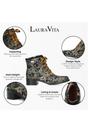 Brown Womens Gothic Ankle Heeled Boot - EMCMAO, Image 3 of 7