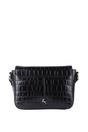 Black 'Elegance' Croc Embossed Leather Cross Body Bag, Image 5 of 5