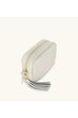 Light Grey The Tassel Light Grey Leather Crossbody Bag, Image 2 of 5