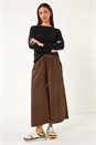 Mocha Baby Corduroy Wide Leg Culotte, Image 1 of 5
