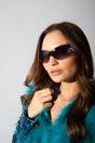 Pink Wrap Around Racer Sunglasses with Star Hinge Detail in Pink, Image 2 of 2