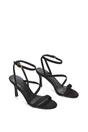 Black XY LONDON Black 'Sherry'' Strappy Barely There Stilettos Heel Shoes, Image 5 of 5