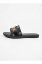 Black 3694 Black Amber Patterned Slider Sandals, Image 3 of 8