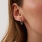 Silver Bead Hoop Sterling Silver Earring, Image 4 of 4