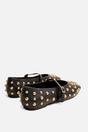 Black Elsie Black Studded Ballerina Flats, Image 2 of 4