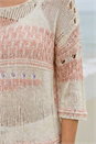 Light Pink Textured Abstract Knit Jumper, Image 3 of 4