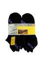 Black 6 Pack Low Cut Trainer Gym Socks, Image 2 of 2