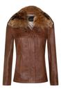 Tan Womens Leather Parker Jacket - Arvada, Image 2 of 5