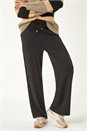 Black Wide Leg Ponte Trousers, Image 4 of 5