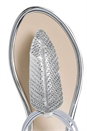 Silver Sparkle Leaf Thong Sandals, Image 5 of 5