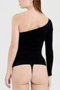 Black One Shoulder Sculpting Smooth Top, Image 5 of 5