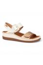 White Womens leather Summer Sandals-W8K-0555C1, Image 2 of 8