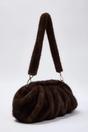 Brown Faux Fur Shoulder Bag for Women, Image 2 of 4