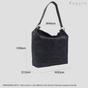 Navy 'Esme' Python Snake Real Leather Slouchy Hobo Bag, Image 3 of 3