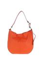 Orange 'Shanta' Long Handle Large Real Leather Tote Bag, Image 3 of 4