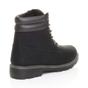 Black AJVANI Black Low Heel Lace Up Biker Worker Boots, Image 4 of 6