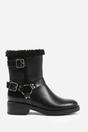 Black 'Olivia' Ankle Boot With Buckle Detailing, Image 2 of 4