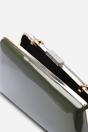 Green Lark Asymmetric Metallic Clutch Bag, Image 6 of 7