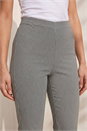 Light Grey Dogtooth Stretch Wide Leg Trouser, Image 4 of 4