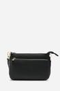 Black Elani Small Double Zip Cross Body Bag, Image 1 of 7